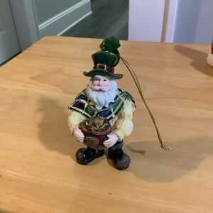 Kurt Adler leprechaun Irish Santa ornament